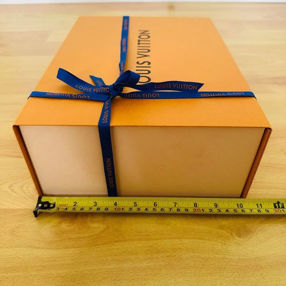 LV Louis Vuitton EMPTY large gift box for purse - orange, L 14